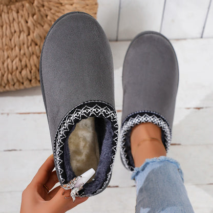 Cashmere Warm Thick Sole Comfortable Half Slipper Snow Boot