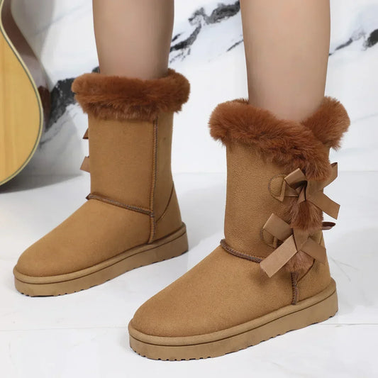 Winter Boots Fur Women's Snow Boots Low-top Warm Fur Shoes Men's and Women's Winter Short Boots Super Mini Outer Wear Non-slip