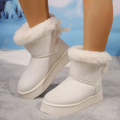 Winter Snow Platform Warm Boots Women 2024 New Plush Cotton Shoes Thicken Winter Woman Boots Non-slip Boots Women Platform Shoes