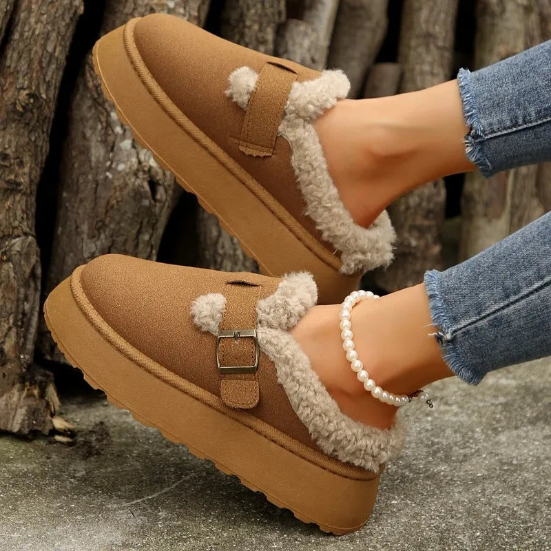 Luxury Warm Plush Fashion Retro Platform Cotton Snow Boot