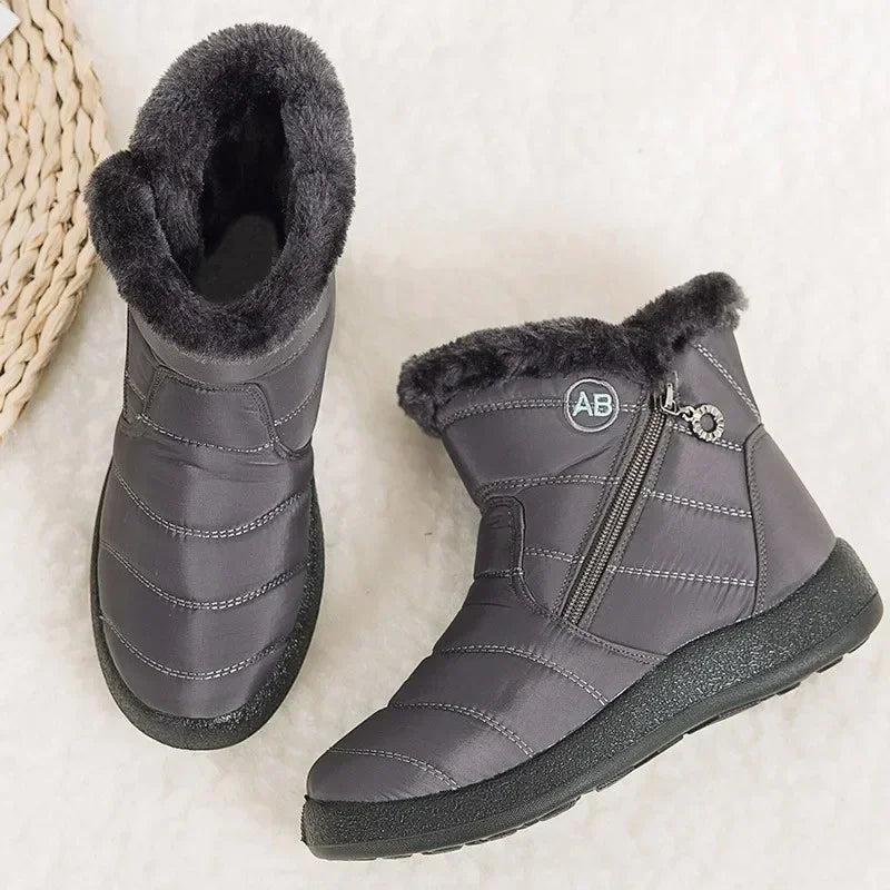 Warm Winter Ankle Fur Waterproof Female Short Snow Boot