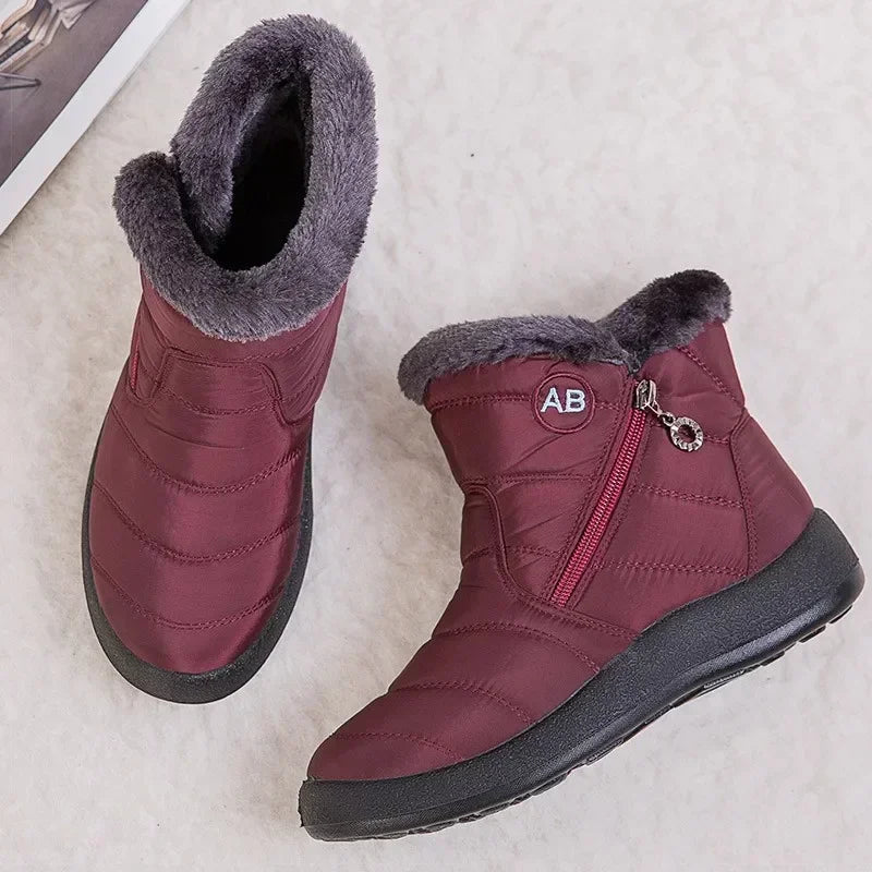 Women's Boots Warm Winter Boots Ankle Fur Bota Feminina Winter Shoes for Women Waterproof Snow Boots Female Short Botines