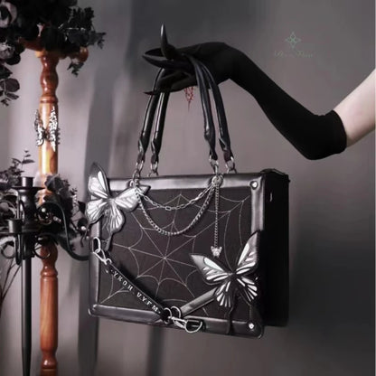 Y2K Labyrinth Butterfly Spider Web Letter DIY Transparent Fashion Bag