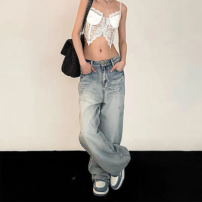 Retro Baggy Vintage Streetwear Oversized Skinny Hippie Straight Wide Leg Jeans