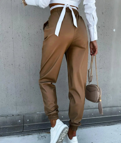 Fall Winter Women's Casual Trousers Solid Color Sweatpants