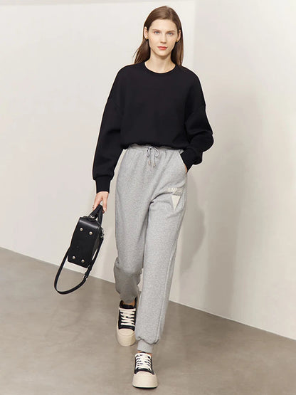 Minimalism Ankle-Length Casual Straight Sweatpants