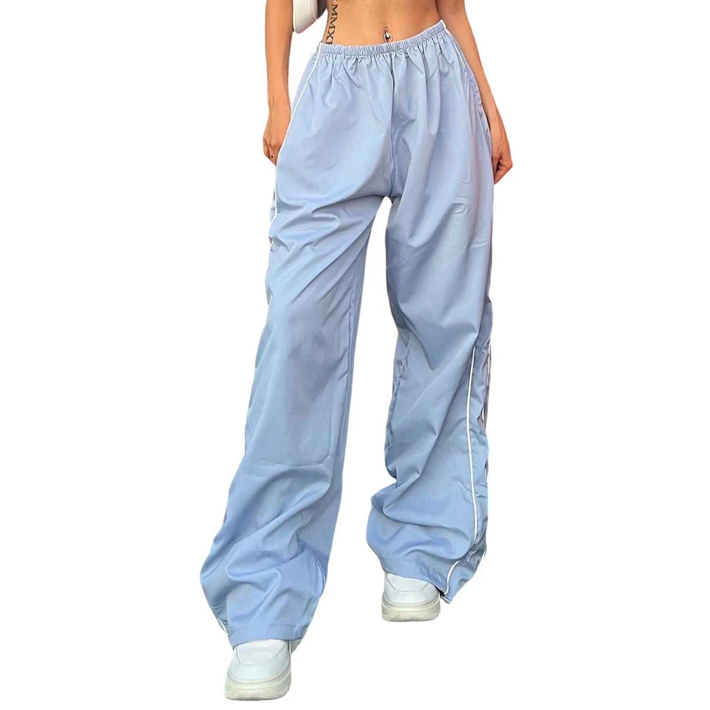 Loose Y2K Baggy Cargo  Drawstring Elastic Low Waist Sweatpants