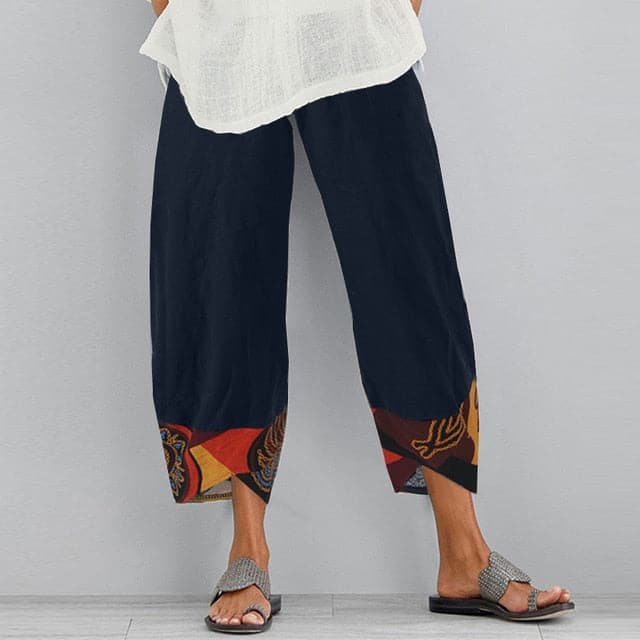 DressBetty - Vintage Women Cotton Linen Wide Leg Pants