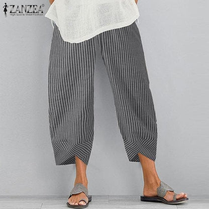 DressBetty - Vintage Women Cotton Linen Wide Leg Pants